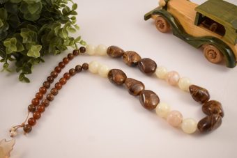 Collana Lola marrone-bianco