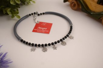 Collana Alice grigio-nera