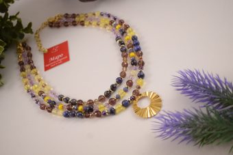 Collana Lucia lilla-gialla