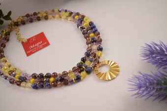 Alternative view of Collana Lucia lilla-gialla