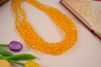 Alternative view of Collana Eva giallo zafferano