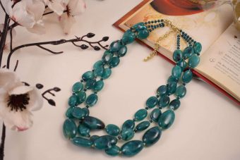 Alternative view of Collana Francesca verde ottanio