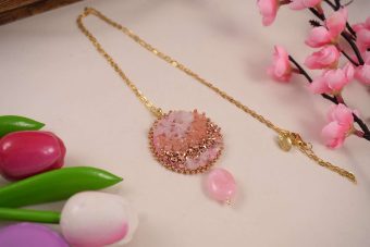 Collana Doris lunga rosa