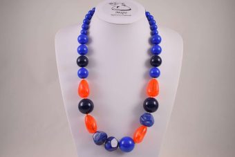 Alternative view of Collana Ale blu elettrico-arancione