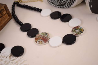 Collana Patty bianco-nera