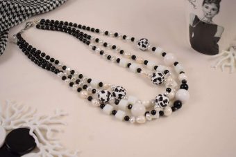 Collana Lucilla bianco-nera