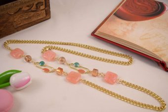 Collana Mael rosa pesca