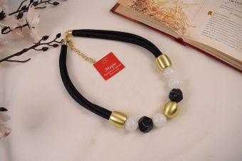 Collana Betty nero, bianco e dorato