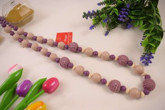 Collana Sandra viola amarena-beige