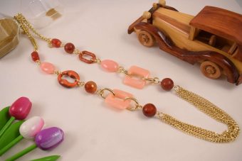 Collana Filly rosa arancione