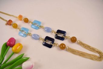 Collana Filly celeste, giallo, blu