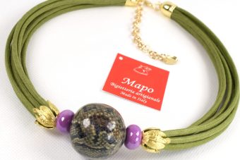 Collana Rita verde-viola