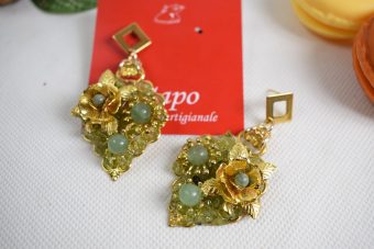 Orecchini Olivia verde acido