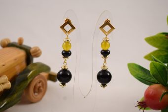 Orecchini Dorotina nero-giallo