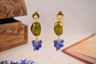 Orecchini Bice blu-verde