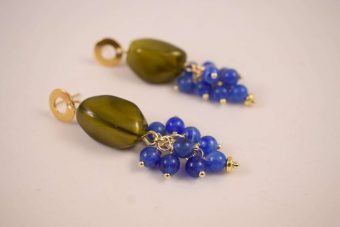 Alternative view of Orecchini Bice blu-verde